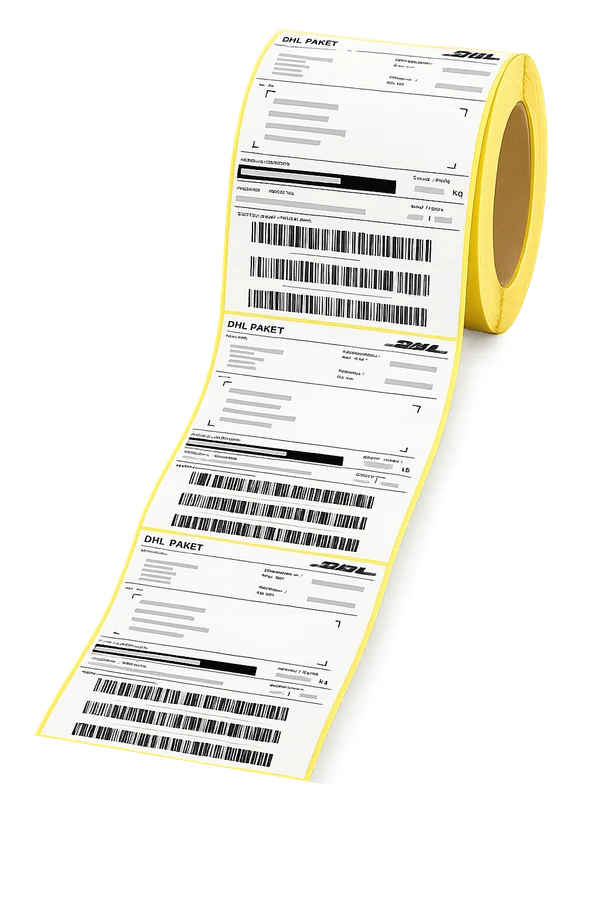 DHL Paket Versandlabel-Rolle